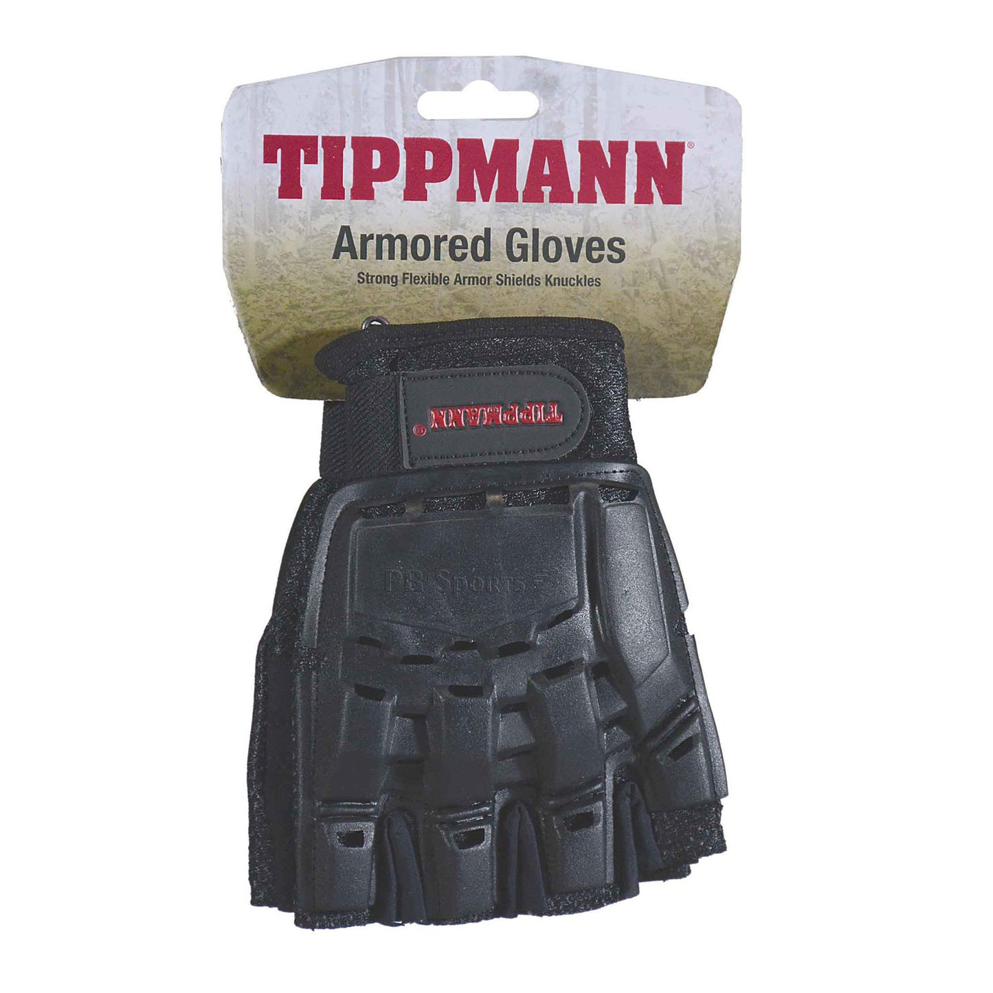 Tippmann Half Finger Armored Gloves - Black