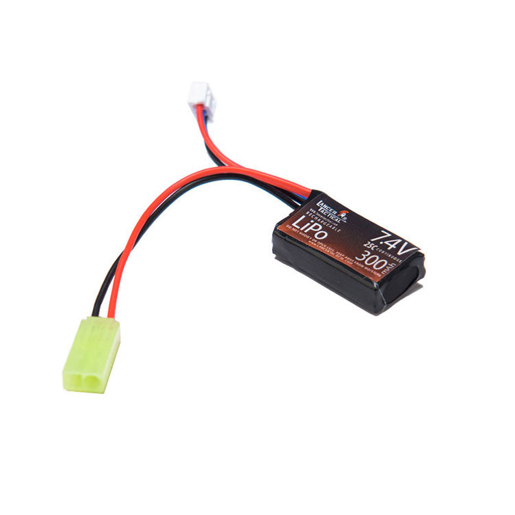 Lancer Tactical 7.4v 300mAh 25C Flat Lipo Battery for HPA