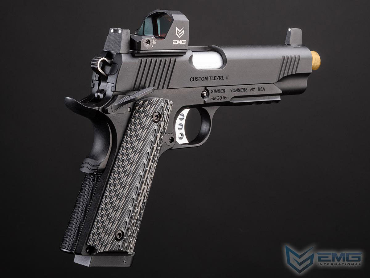 EMG x Kimber Licensed Custom TLE/RL II 1911 CO2 Gas Blowback Airsoft Pistol with G10 Grips