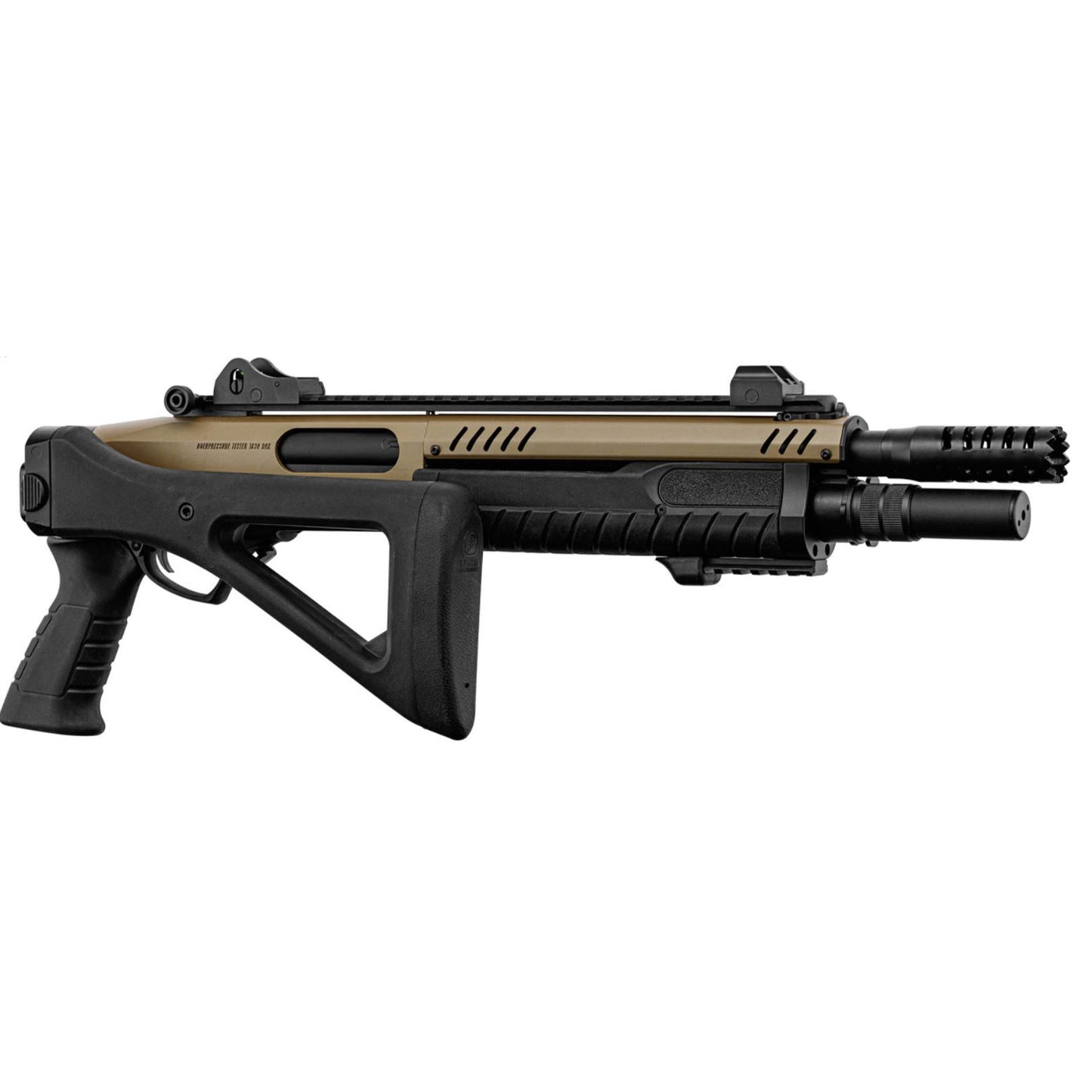 Lancer Tactical Fabarm 33" Compact Green Gas Pump Airsoft Shotgun - Tan