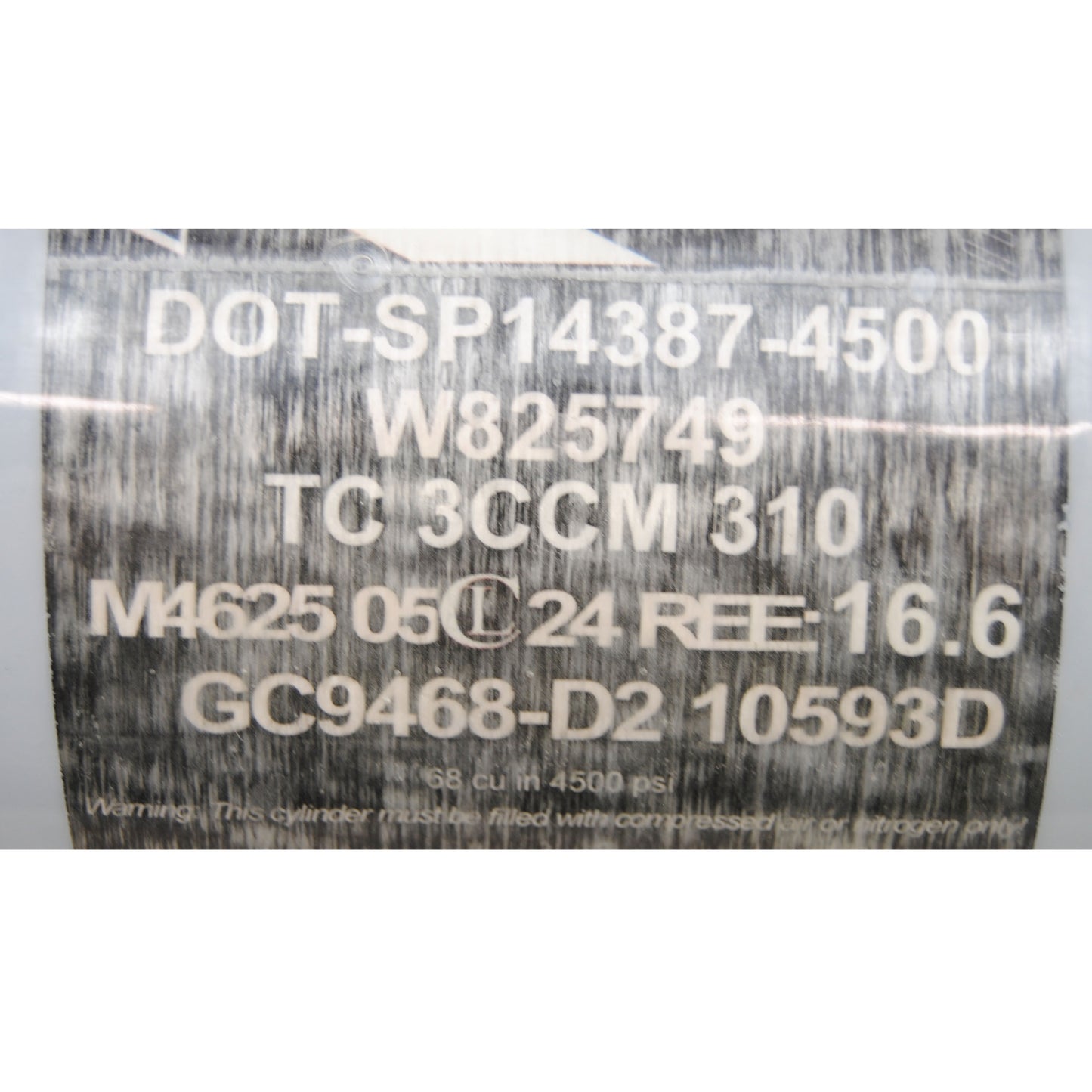 Used HK Army Compressed Air 68ci/4500psi HSTL Tank - Grey