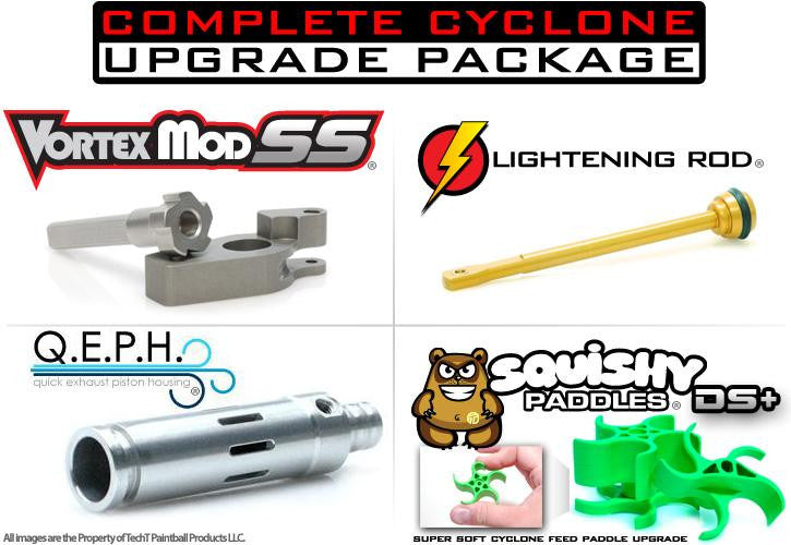 TechT Tippmann Cyclone Complete Upgrade Combo Kit - Silver - TechT