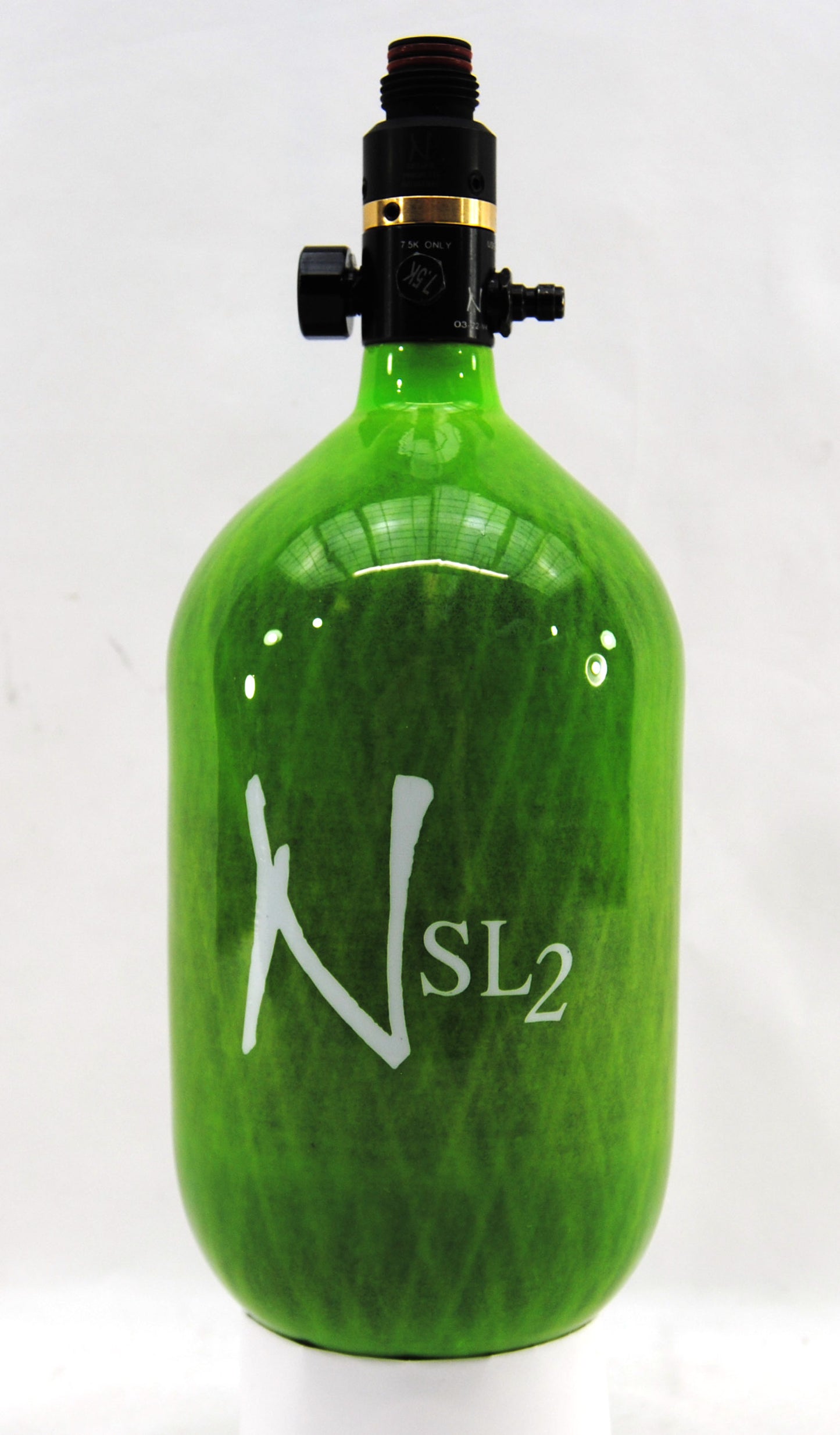 Ninja 68ci 4500psi SL2 HPA Paintball Tank - Lime w/ White Logo