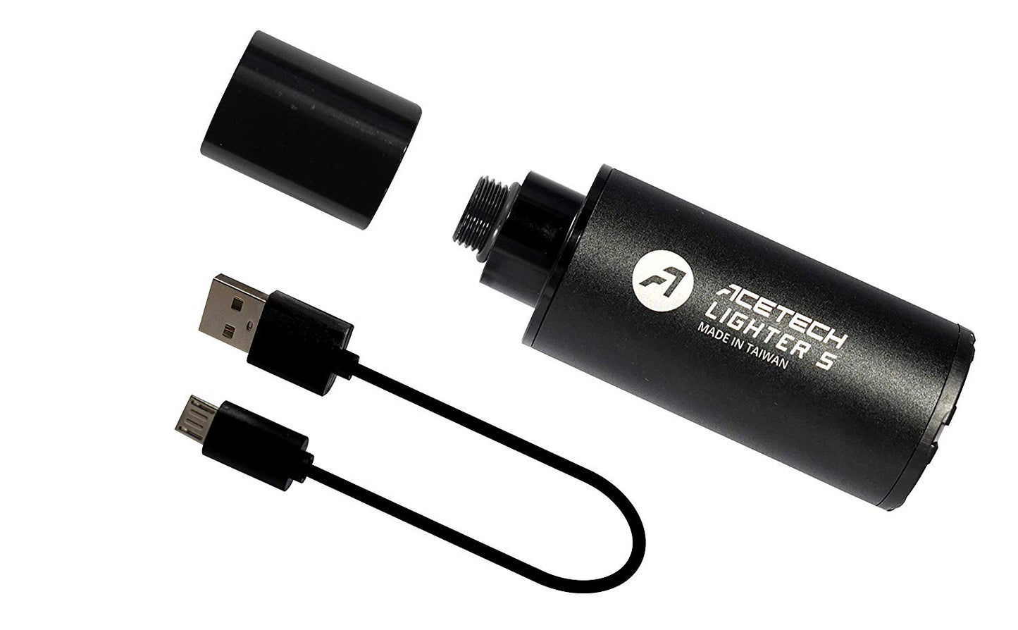 ACETECH Airsoft Gun 11mm Lighter S Pistol Tracer Unit w/ Adaptor x 1 M11 clockwise Thread to M14 Anti-clockwise Thread - Tippmann Sports