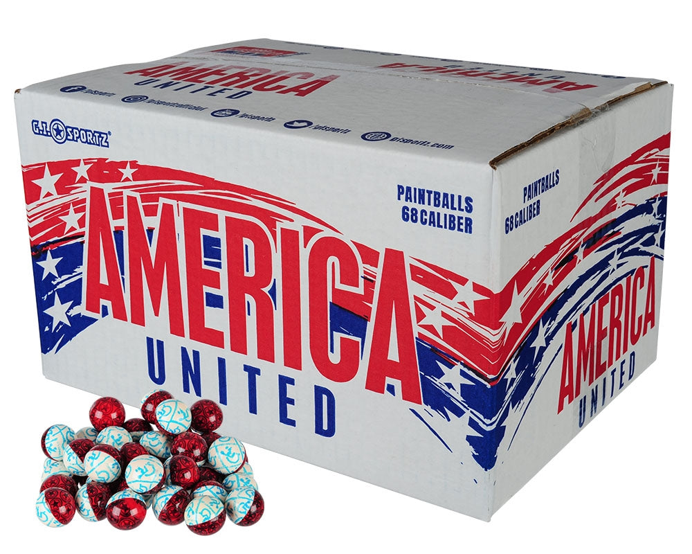 G.I. Sportz America United Paintballs - 2000 Count - Stars & Strips Shell - Empire