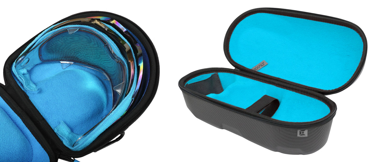 Exalt LE Universal Carbon V3 Lens & Tank Case - Charcoal Grey / Cyan Microfiber - Exalt