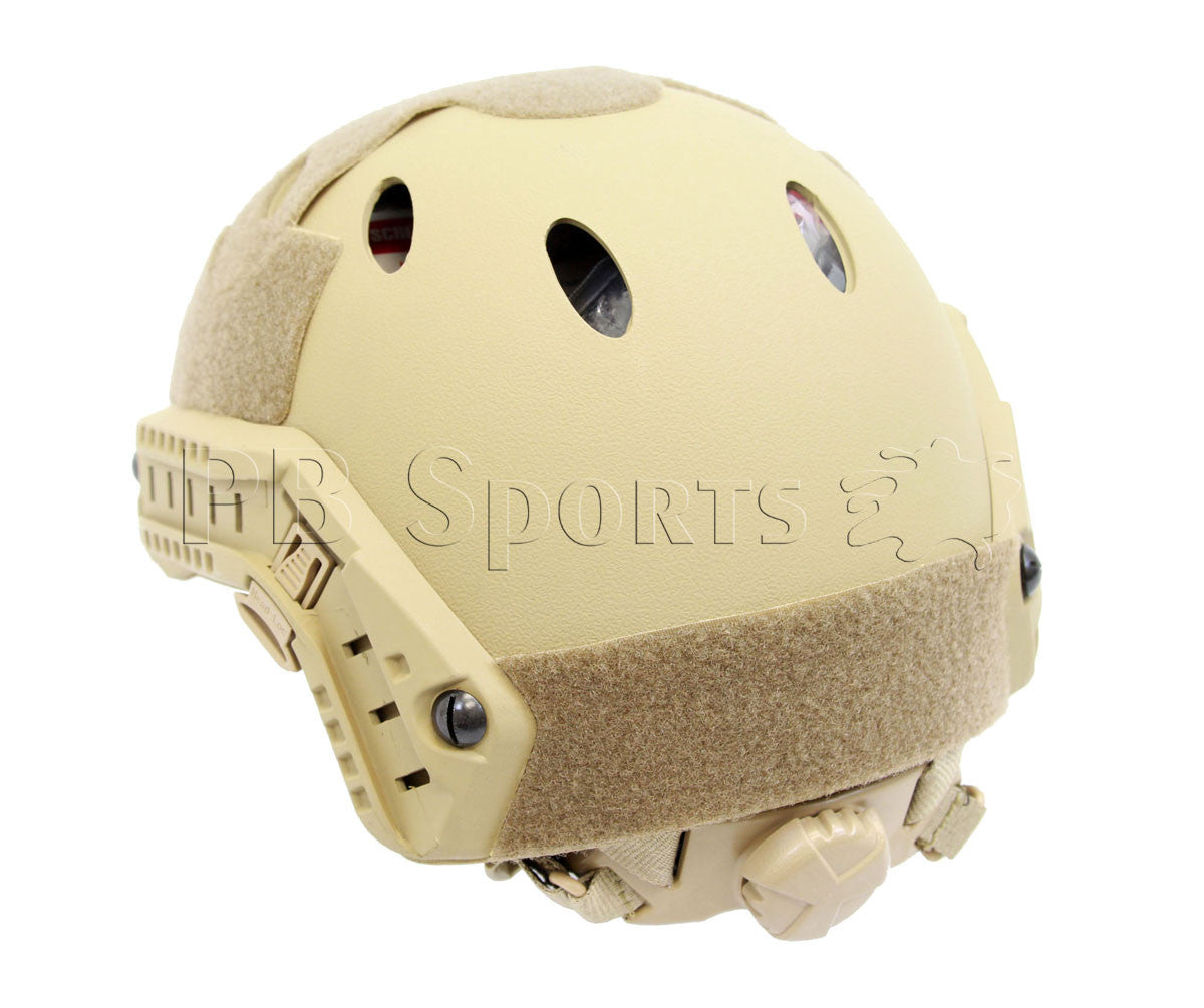 Tactical Helmet PJ-Style w/Shroud & Rail - Tan - Valken