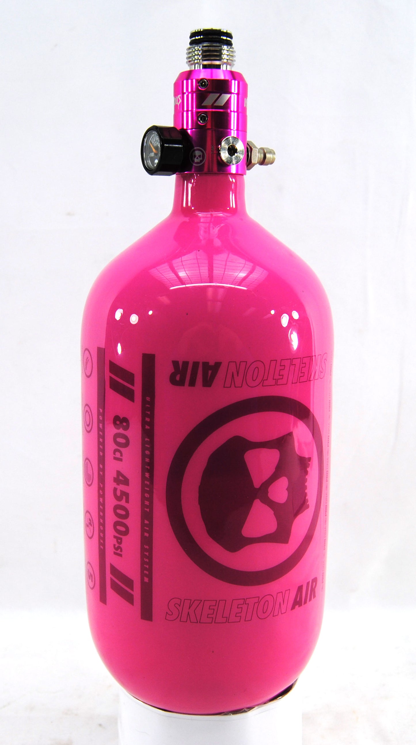 Infamous Skeleton Air "Hyperlight" 80ci/4500psi Tank w/ Pink Haymaker 500 Reg - Pink/Pink - Infamous