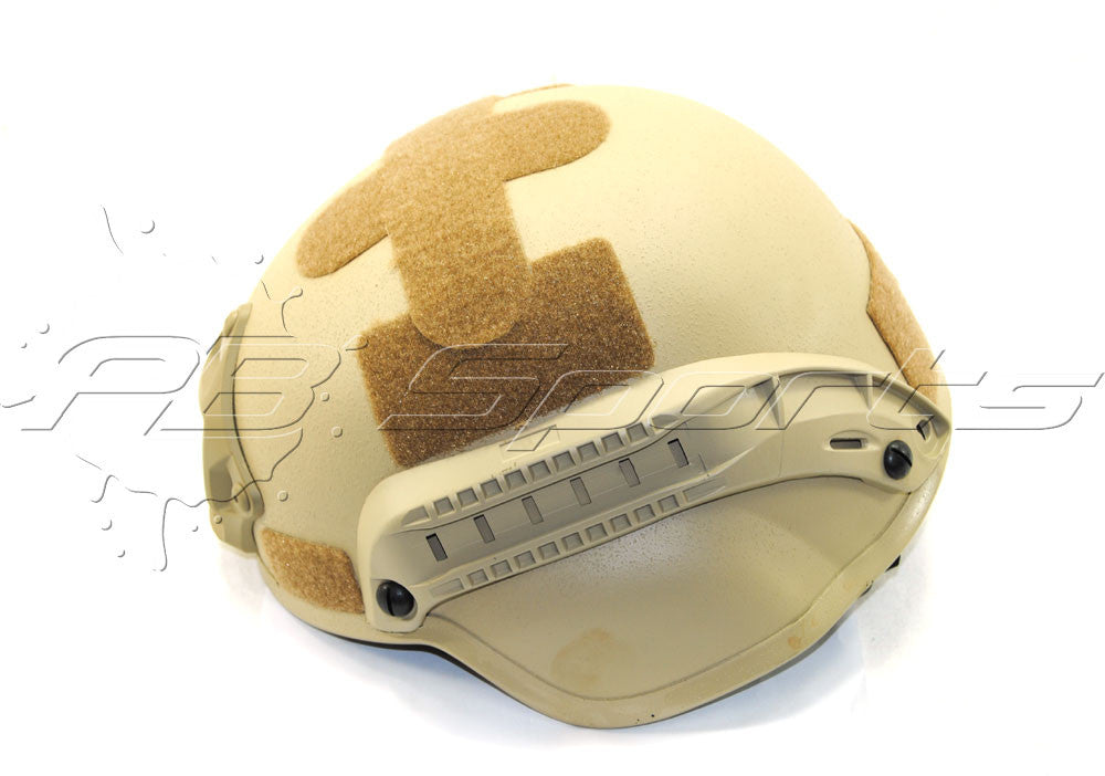 V Tactical Airsoft Helmet MICH 2000 w/Mount&Rails Tan - Valken Paintball