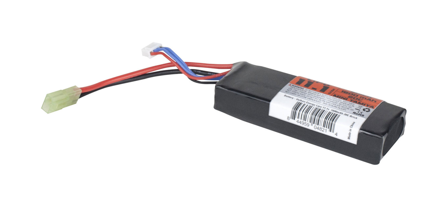 Valken 11.1V 1600mAh 20C Mini Brick Battery - Valken Paintball