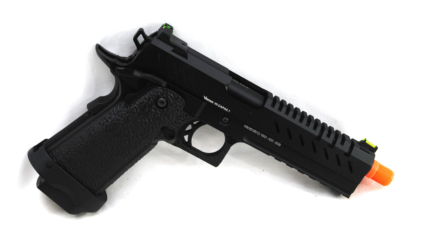 Nuprol Vorsk Hi-Capa 5.1 Full Metal Gas Blowback Pistol - Black