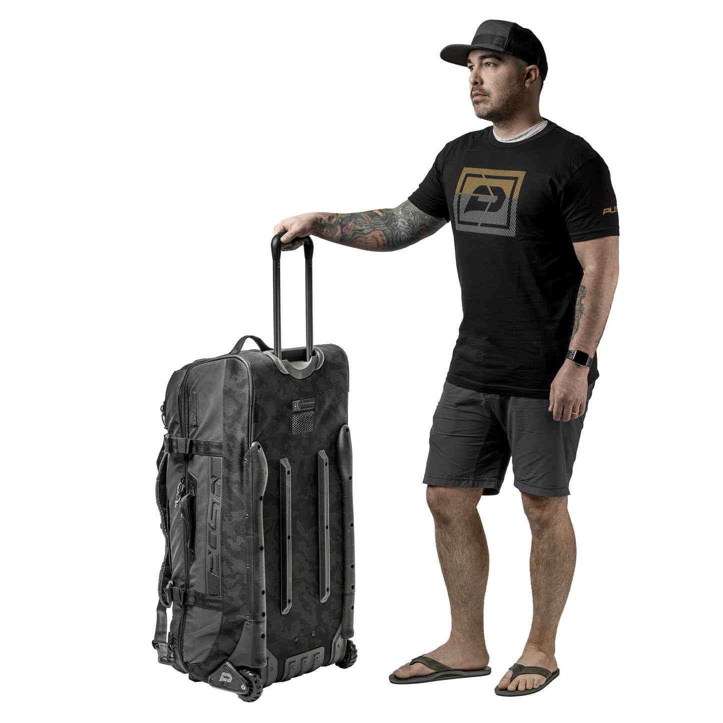Push Paintball Division 1 Large Roller Gearbag (2022 Black Camo)