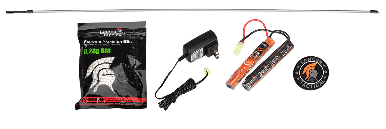 Lancer Tactical Gen 2 M4 Evo Airsoft AEG Rifle - Black - with Battery and Charger