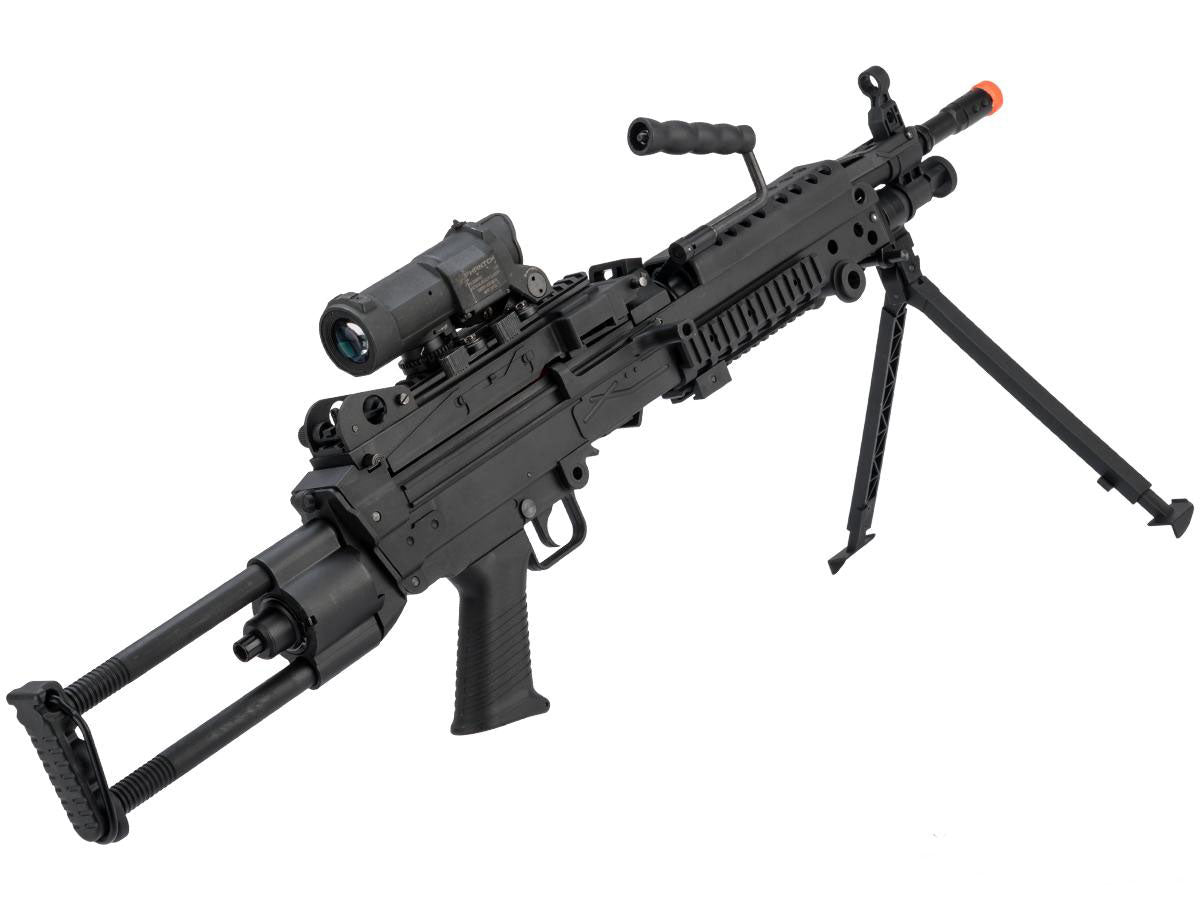 Cybergun FN Licensed M249 Para "Featherweight" Airsoft Machine Gun - Black 400fps