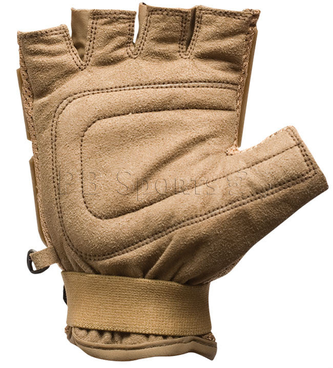 Valken V-Tac Half Finger Plastic Gloves - Tan - Valken Paintball