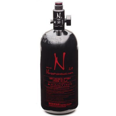 Ninja 48 ci 3000 psi HPA Tank - Black - Ninja Paintball