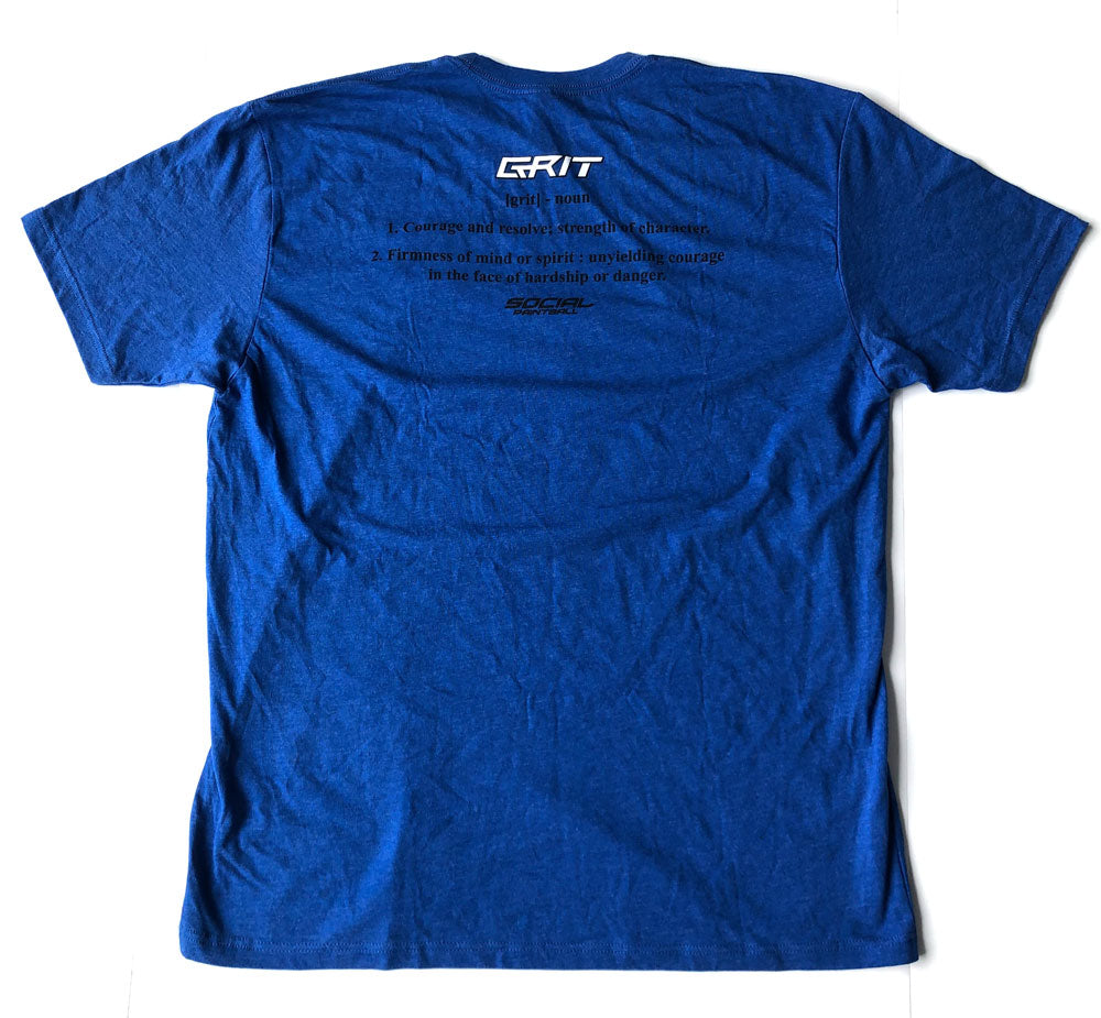 Social Paintball Crew T-Shirt - Grit Blue - Social Paintball