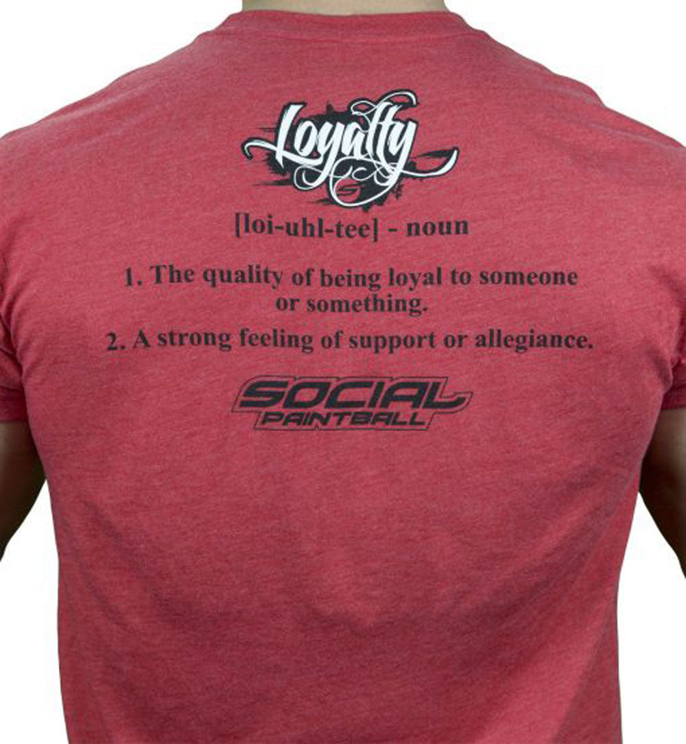 Social Paintball Loyalty T-shirt Red - Large - Social Paintball