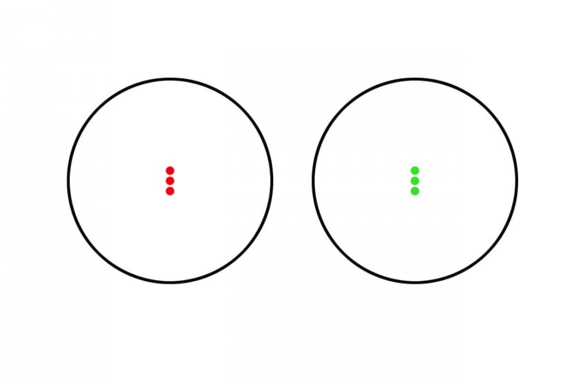 TACFIRE 1x30 Dual Illuminated Red Green Tri-Dot Reticle Weaver Base - TACFIRE