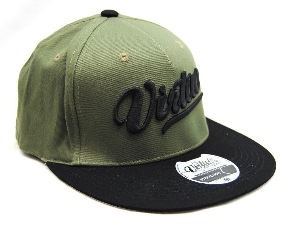 Virtue Stretch Fit Hat Olive/Black - S/M - Virtue