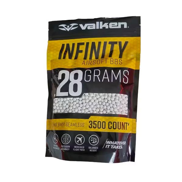 Valken Infinity BBs 1kg Bag - White