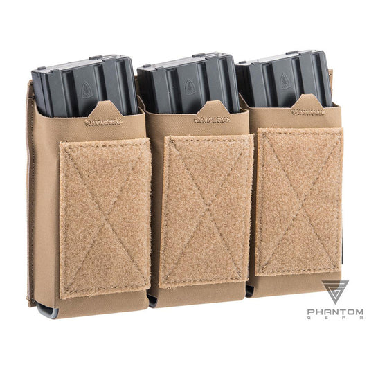 Phantom Gear Front Flap Triple Magazine "Morale" Pouch - Coyote Brown - Ver 2