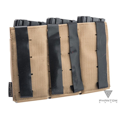 Phantom Gear Front Flap Triple Magazine "Morale" Pouch - Coyote Brown - Ver 2