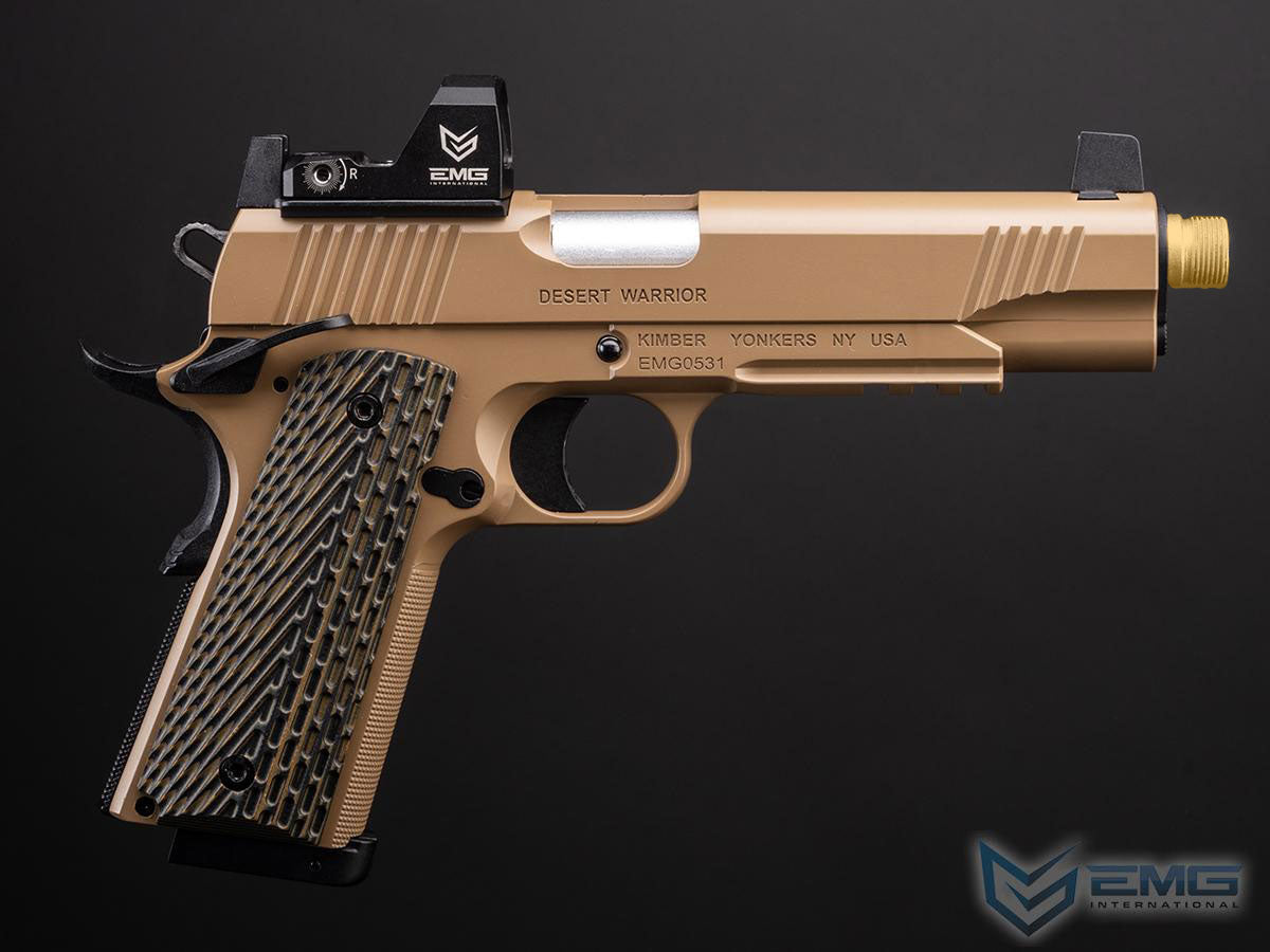 EMG x Kimber Desert Warrior 1911 CO2 Gas Blowback Airsoft Pistol with G10 Grips