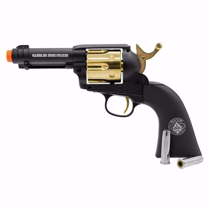 Elite Force Legends Gambler High Stakes Airsoft Revolver - Black/Gold