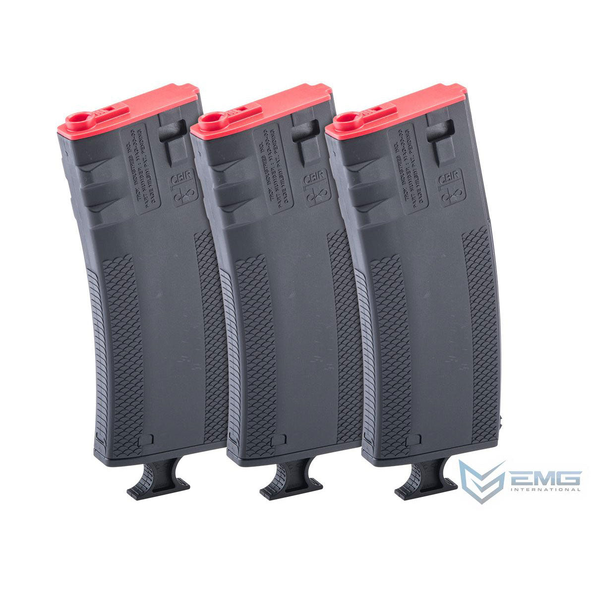 EMG Troy Industries 250rd Mid-Cap Battlemag w/ T-Grip Magazine Assist for M4/M16 Series Airsoft AEG Rifles - 3 pack