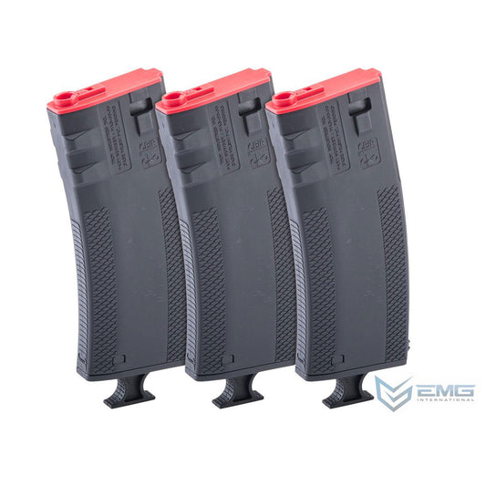 EMG Troy Industries 250rd Mid-Cap Battlemag w/ T-Grip Magazine Assist for M4/M16 Series Airsoft AEG Rifles - 3 pack