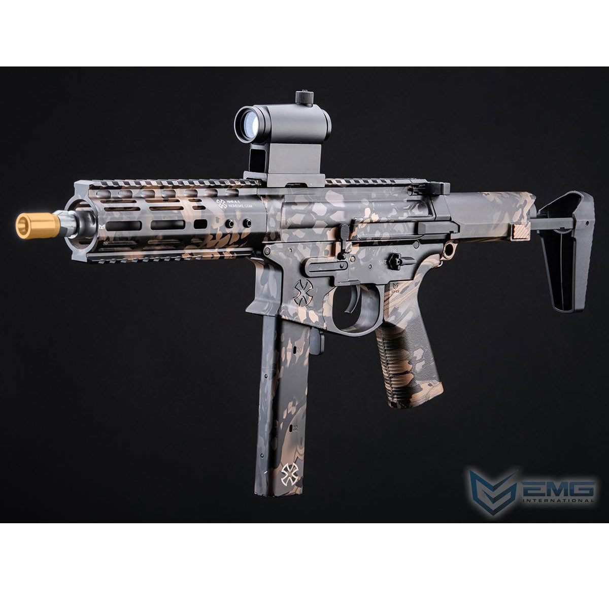 EMG Noveske Space Invader Gen4 Pistol Caliber Carbine Training Weapon - Kryptek Obskura Nox - 8.5" Barrel