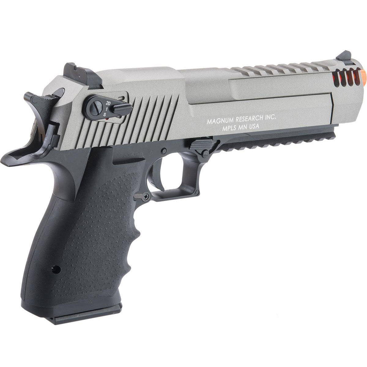 Cybergun Magnum Research Licensed Desert Eagle L6 Semi Auto CO2 Gas Blowback Airsoft Pistol by KWC - 2-Tone