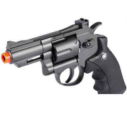 WG CO2 Full Metal High Power Airsoft 6mm Magnum Gas Revolver - 2" Black
