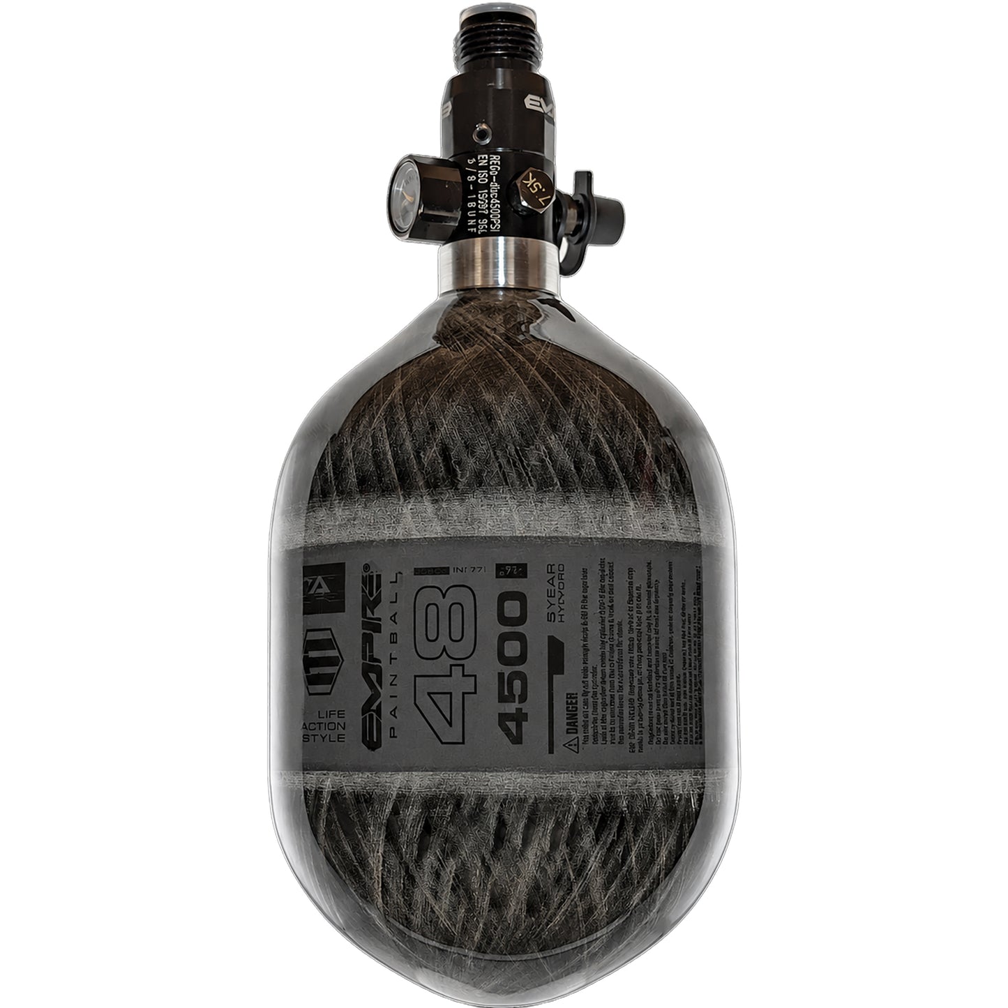 Empire Mega Lite 68ci/4500psi Carbon Fiber HPA Tank w/ PE Regulator