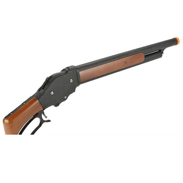 6mmProShop M1887 Terminator Lever Action Gas Airsoft Shotgun - Sawed Off - Black