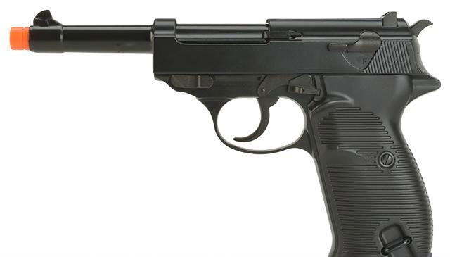 WE-tech Full Metal Heavy Weight P38 Airsoft Gas Blow Back Pistol - Black