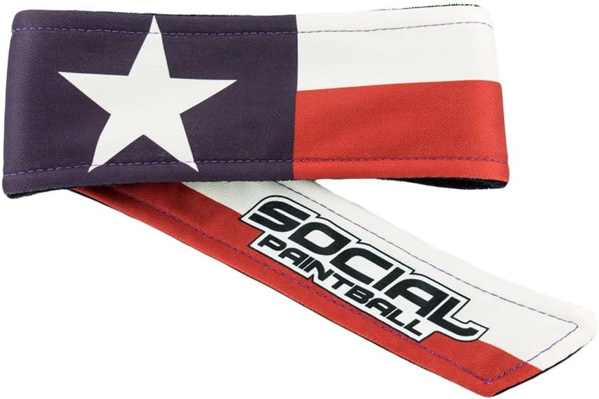 Social Paintball Grit Deluxe Long Tie Headband - Texas State Flag