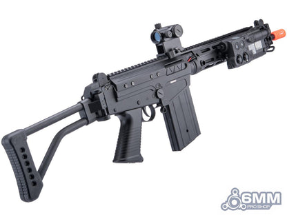 6mmProShop FAL Carbine Airsoft AEG w/ M-LOK Handguard - Carbine Barrel - Folding Stock