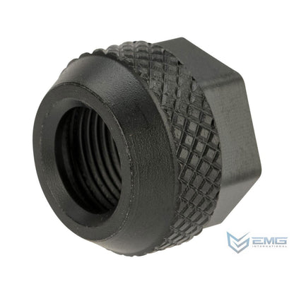 EMG / Salient Arms International Steel Convex Thread Protector for Airsoft Pistols - 14mm Negative Thread