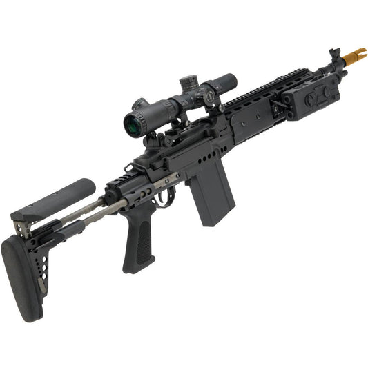 CYMA Sport Full Metal M14 EBR Designated Marksman Rifle Airsoft AEG - Black - EBR Stock