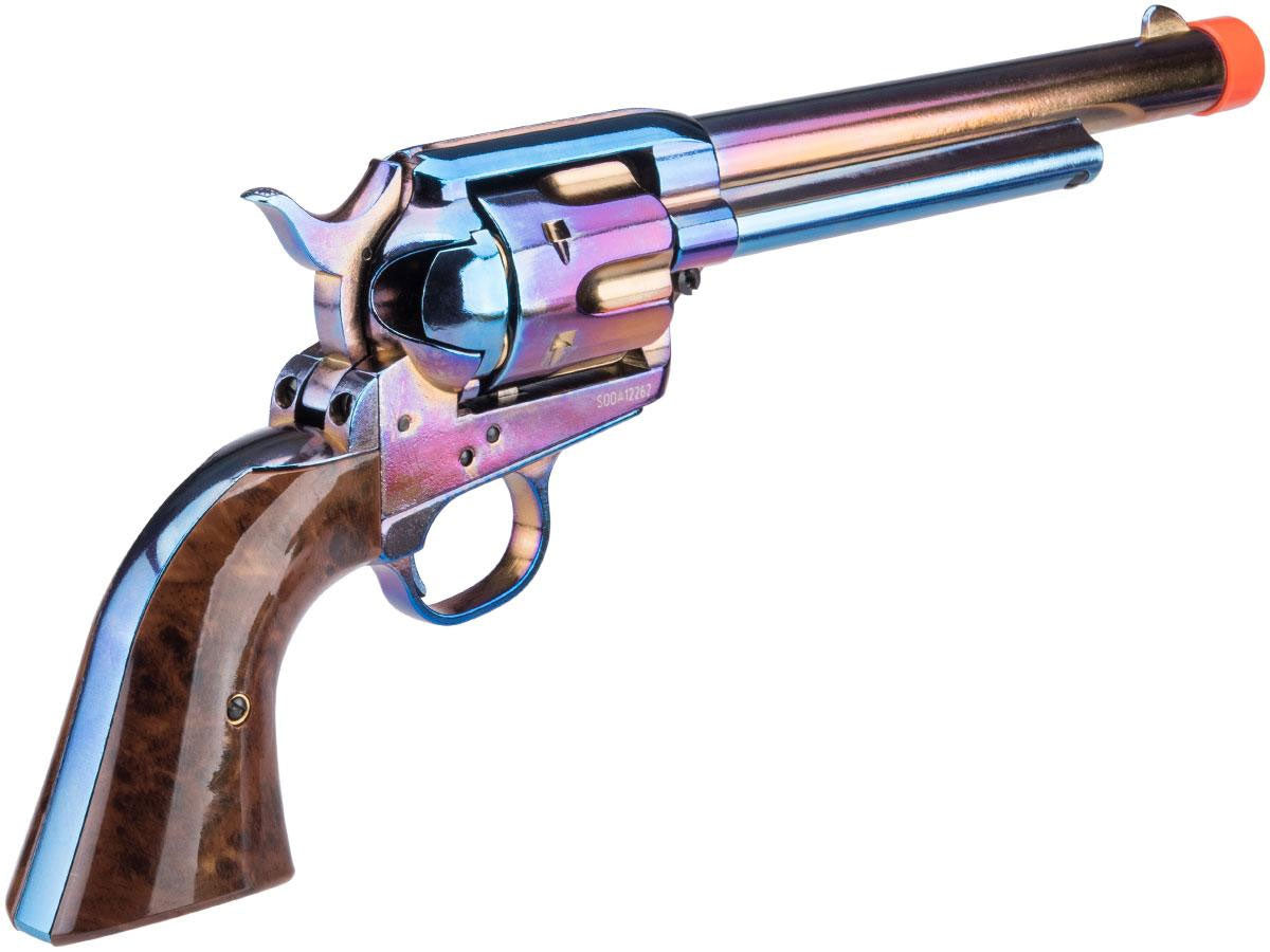 Colt SAA .45 Peacemaker Gas Powered Airsoft Revolver - Cavalry Barrel - Blued