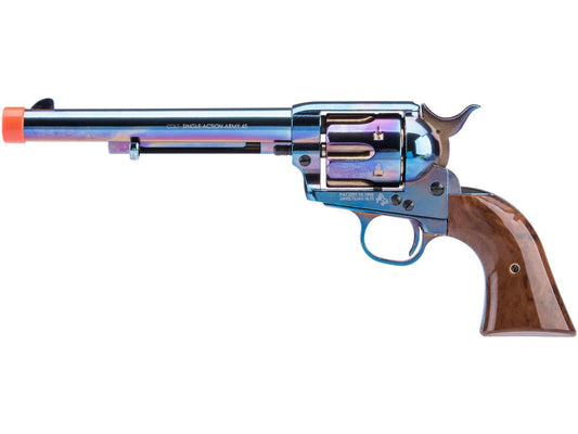 Colt SAA .45 Peacemaker Gas Powered Airsoft Revolver - Cavalry Barrel - Blued