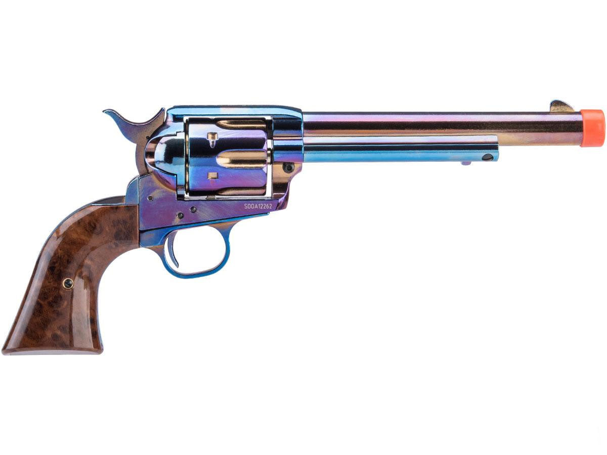 Colt SAA .45 Peacemaker Gas Powered Airsoft Revolver - Cavalry Barrel - Blued