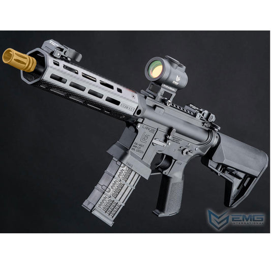 EMG Lancer Systems Licensed L15 Defense Airsoft AEG Rifle - Carbon Fiber Handguard - 8"