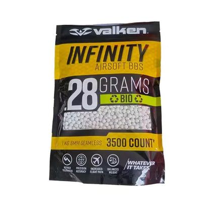 Valken Infinity BIO BBs 1kg Bag - White