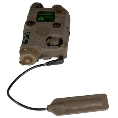 Lancer Tactical AN/PEQ-15 LED White Light + Green Laser w/ IR Lens