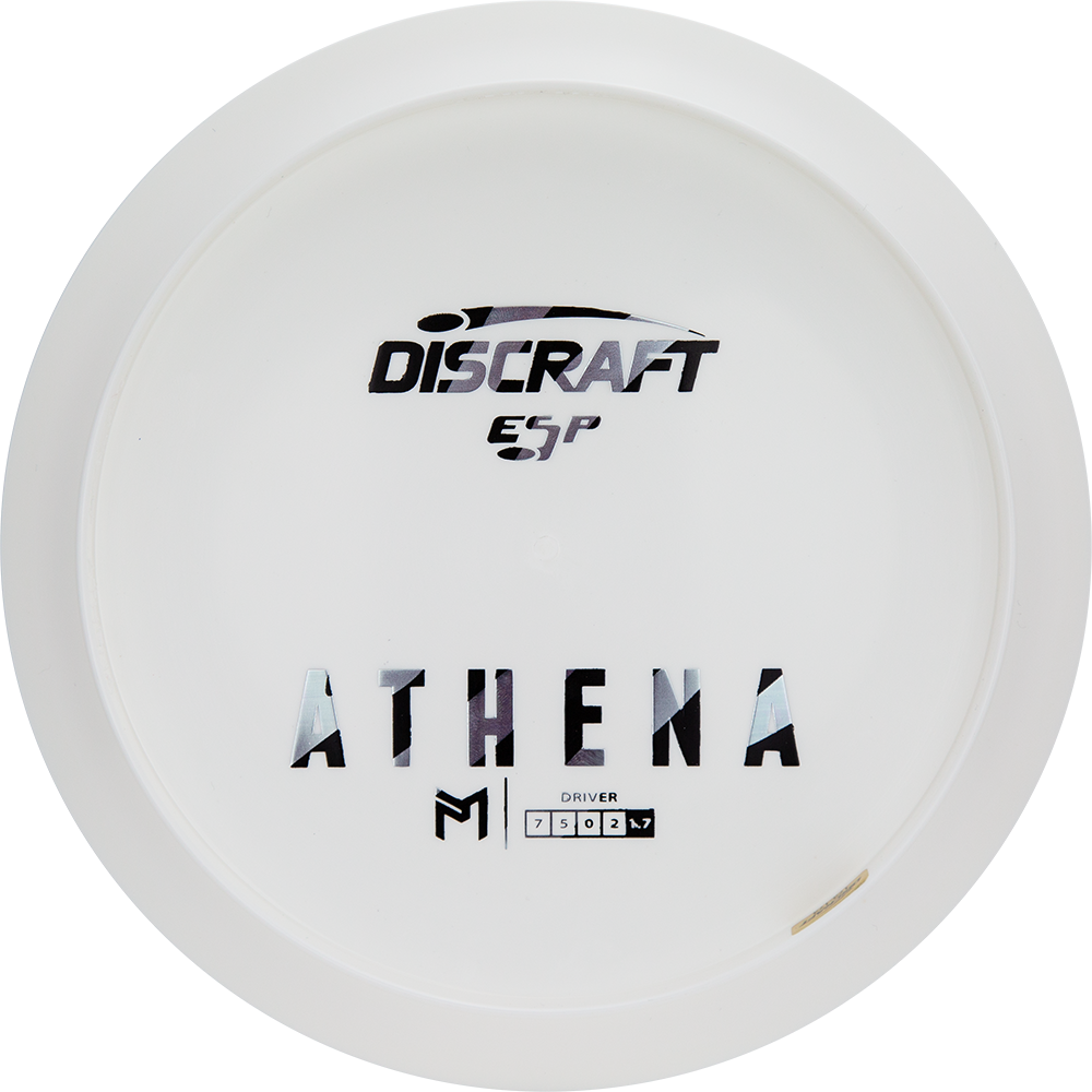 Discraft White ESP Athena Bottom Stamp