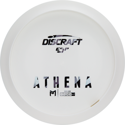 Discraft White ESP Athena Bottom Stamp