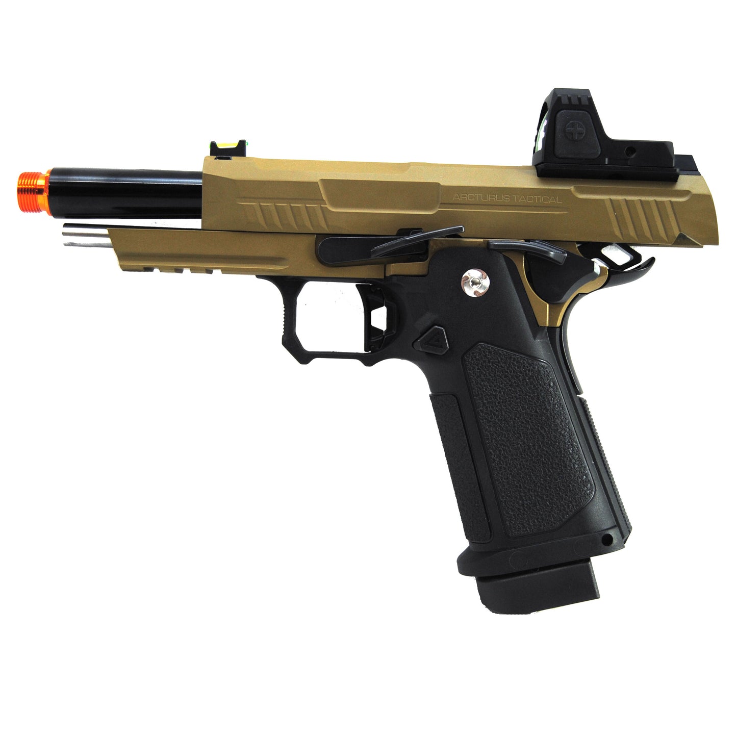 Arcturus Vanguard 4.3" HI-CAPA GBB Airsoft Pistol w/ Optic Ready Slide ARS-1 Red Dot Sight